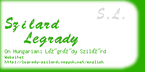 szilard legrady business card